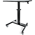 StarTech.com Mobile Standing Desk - Portable Sit-Stand Ergonomic Height Adjustable Cart on Wheels