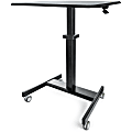 StarTech.com Mobile Standing Desk - Portable Sit-Stand Ergonomic Height Adjustable Cart on Wheels 1 thumbnail image