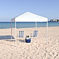 Flash Furniture Outdoor Pop-Up Event Canopy Tent With Carry Bag, 97-1/2"H x 94"W x 94"D, White 1 thumbnail image