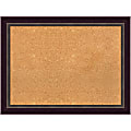 Amanti Art Cork Bulletin Board, 32" x 24", Natural, Signore Bronze Wood Frame