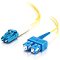 C2G-9m LC-SC 9/125 OS1 Duplex Singlemode Fiber Optic Cable (Plenum-Rated) - Yellow - 9m LC-SC 9/125 Duplex Single Mode OS2 Fiber Cable - Plenum CMP-Rated - Yellow - 30ft