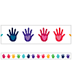 Carson Dellosa Education One World Hands With Hearts Straight Border Strips, 3" x 36", Multicolor, Pack Of 12 Border Strips 1 thumbnail image