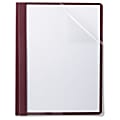 TOPS Oxford Linen Finish Clear Front Report Covers - Letter - 8 1/2" x 11" Sheet Size - 85 Sheet Capacity - 3 x Double Tang Fastener(s) - 1/2" Fastener Capacity for Folder - Linen - Burgundy - 25 / Box