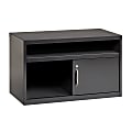 WorkPro® Modular 36"W Sliding Door Lateral Credenza, Charcoal