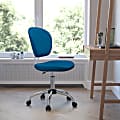 Flash Furniture Mesh Mid-Back Swivel Task Chair, Turquoise/Silver