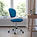 Flash Furniture Mesh Mid-Back Swivel Task Chair, Turquoise/Silver 1 thumbnail image