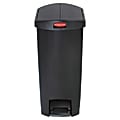 Rubbermaid® Slim Jim Step-On Resin End Step Wastebasket, 13 Gallons, Black 1 thumbnail image