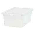 Iris® Snap Top Storage Boxes, 4.25 Gallon, Clear, Set Of 8 Boxes, 585103 1 thumbnail image