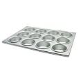 Winco Aluminum Muffin Pan, 12 Cups, 3-Oz Cups, Silver 1 thumbnail image