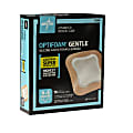 Medline Optifoam® Gentle Silicone-Faced Foam & Border With Liquitrap™ Core Dressings, 6" x 6", Natural, Case Of 100