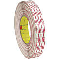 3M™ 476XL Double-Sided Extended Liner Tape, 3" Core, 0.5" x 360 Yd., Clear, Case Of 2