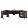 Bush Business Furniture Studio A 83"W Large Corner Desk With 3-Drawer Mobile File Cabinet, Storm Gray, Standard Delivery 1 thumbnail image