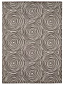 Linon Washable Outdoor Area Rug, Wycklow, 2' x 3', Ivory/Brown