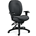 Global® Mallorca High-Back Multi-Tilter Chair, 41 1/2"H x 25"W x 26"D, Stone/Black