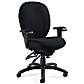 Global® Mallorca High-Back Multi-Tilter Chair, 41 1/2"H x 25"W x 26"D, Asphalt/Black