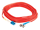 C2G 3m LC-ST 9/125 Duplex Single Mode OS2 Fiber Cable TAA - Red - 10ft - Patch cable - LC single-mode (M) to ST single-mode (M) - 3 m - fiber optic - duplex - 9 / 125 micron - OS2 - red