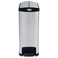 Rubbermaid® Slim Jim Step-On Stainless Steel End Step Container, 13 Gallons, Black