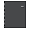 Blue Sky™ Weekly/Monthly Planner, 8-1/2" x 11", Charcoal, January To December 2022, 100009