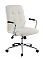 Boss Office Products Modern Mid-Back Task Chair, White/Chrome 1 thumbnail image