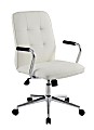 Boss Office Products Modern Mid-Back Task Chair, White/Chrome