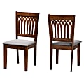 Baxton Studio Genesis Finished Wood Dining Accent Chair, Gray/Walnut Brown, Set Of 2 Chairs 1 thumbnail image