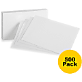 Oxford Printable Index Card - White - 3" x 5" - 85 lb Basis Weight - 500 / Bundle 1 thumbnail image