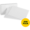 Oxford Printable Index Card - White - 3" x 5" - 85 lb Basis Weight - 500 / Bundle