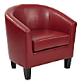 Ave Six Work Smart™ Ethan Tub Chair, Cranberry/Dark Espresso 1 thumbnail image