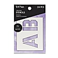 Brea Reese Cardstock Stencils, Varsity Letters, 2", White, Pack Of 24 Stencils