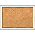 Amanti Art Cork Bulletin Board, 27" x 19", Natural, Eva White Gold Polystyrene Frame 1 thumbnail image