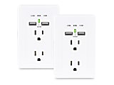 CyberPower MP18HO007 - Multi Pack - power strip - AC 125 V - input: NEMA 5-15P - output connectors: 2 (2 x USB, 2 x NEMA 5-15R) - white (pack of 2) 1 thumbnail image