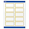 Avery® Printable Labels With Sure Feed® Technology, S00-DJH-PRWGP10, Rectangle, 2" x 4", Glossy White, Preprinted Gold Beads Design, Pack Of 100 1 thumbnail image