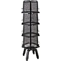 Safco Mesh Rotating Magazine Stand With 16 Pockets, 58.6"H x 18.3"W x 18.3"D, Black 1 thumbnail image