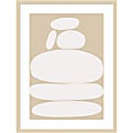 Amanti Art Zen River Rocks Neutral by The Creative Bunch Studio Wood Framed Wall Art Print, 25”W x 33”H, Natural 1 thumbnail image