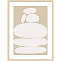 Amanti Art Zen River Rocks Neutral by The Creative Bunch Studio Wood Framed Wall Art Print, 25”W x 33”H, Natural