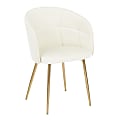 LumiSource Lindsey Chair, Cream/Gold