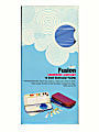 Mijello Fusion Series Airtight Watercolor Palette, Reusable, 18 Wells, 10 1/2" x 5" x 7/8", White and Blue