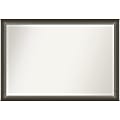 Amanti Art Non-Beveled Rectangle Framed Bathroom Wall Mirror, 27” x 39”, Domus Dark Silver 1 thumbnail image