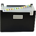C-Line Fashion Letter Expanding File - 8 1/2" x 11" - 13 Pocket(s) - Black - 1 Each 1 thumbnail image