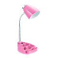 LimeLights Gooseneck Organizer Desk Lamp, Adjustable Height, Pink Shade/Pink Base 1 thumbnail image