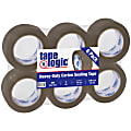 Tape Logic® #400 Industrial Acrylic Tape, 3" Core, 2" x 110 Yd., Tan, Case Of 6