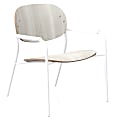 KFI Studios Tioga Lounge Guest Chair With Arms, Ash/White