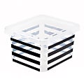 See Jane Work® Storage Box, 4 1/8"H x 6 1/2"W x 7 1/4"D, Black/White Stripes 1 thumbnail image