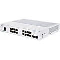 Cisco 350 CBS350-16T-2G Ethernet Switch - 18 Ports - Manageable - Gigabit Ethernet - 1000Base-T, 1000Base-X - 2 Layer Supported - Modular - 2 SFP Slots - 18.37 W Power Consumption - Optical Fiber, Twisted Pair - Rack-mountable - Lifetime Limited Warranty