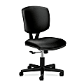 HON® Volt 5701 SofThread™ Bonded Leather Tilt Mid-Back Task Chair, Black 1 thumbnail image