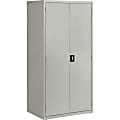 Lorell® Fortress Series 24"D Steel Storage Cabinet, Fully Assembled, 5-Shelf, Light Gray