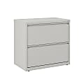 WorkPro® 30"W x 18-5/8"D Lateral 2-Drawer File Cabinet, Light Gray 1 thumbnail image