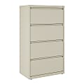 WorkPro® 30"W x 18-5/8"D Lateral 4-Drawer File Cabinet, Putty