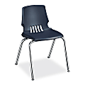 HON 18" High Shell Chair (sold 4 per carton) - Navy - Polypropylene - 21.1" Width x 19.5" Depth x 29.4" Height