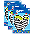 Carson Dellosa Education Cut-Outs, Kind Vibes Doodle Hearts, 36 Cut-Outs Per Pack, Set Of 3 Packs